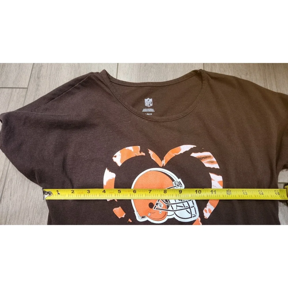NFL Cleveland Browns Girls Youth‎ Size Large (14) Tie-Dye Heart TShirt Football